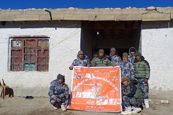 मुस्ताङमा नेपाली सेना र सशस्त्र प्रहरीको निर्वाचन सुरक्षा बेस स्थापना